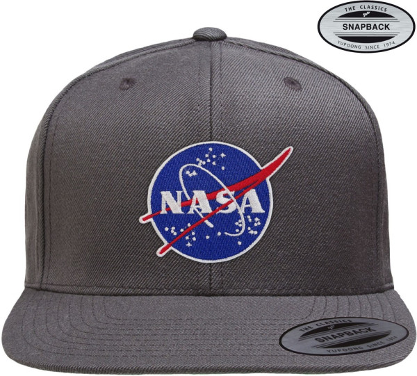 NASA Insignia Premium Snapback Cap Dark-Grey
