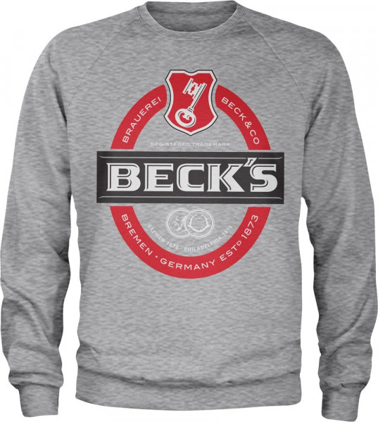 Beck's Label Logo Sweatshirt Heather-Grey
