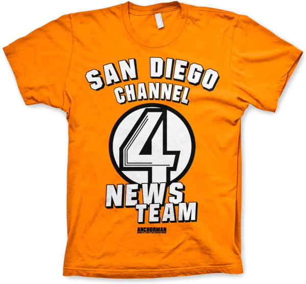 Anchorman San Diego Channel 4 T-Shirt Orange