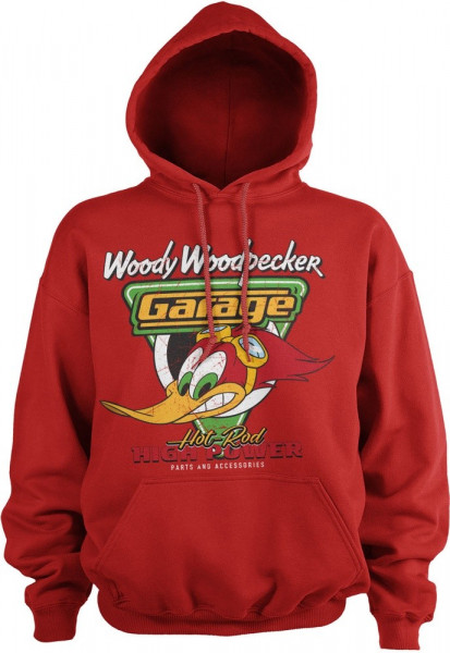 Woody Woodpecker Garage Hoodie Red