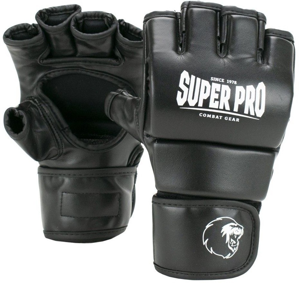 Super Pro Combat Gear Brawler MMA Handschuhe Schwarz/Weiß - Herren / Unisex