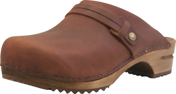 Sanita Damen Offener Clog Wood-Ursana Open Chestnut