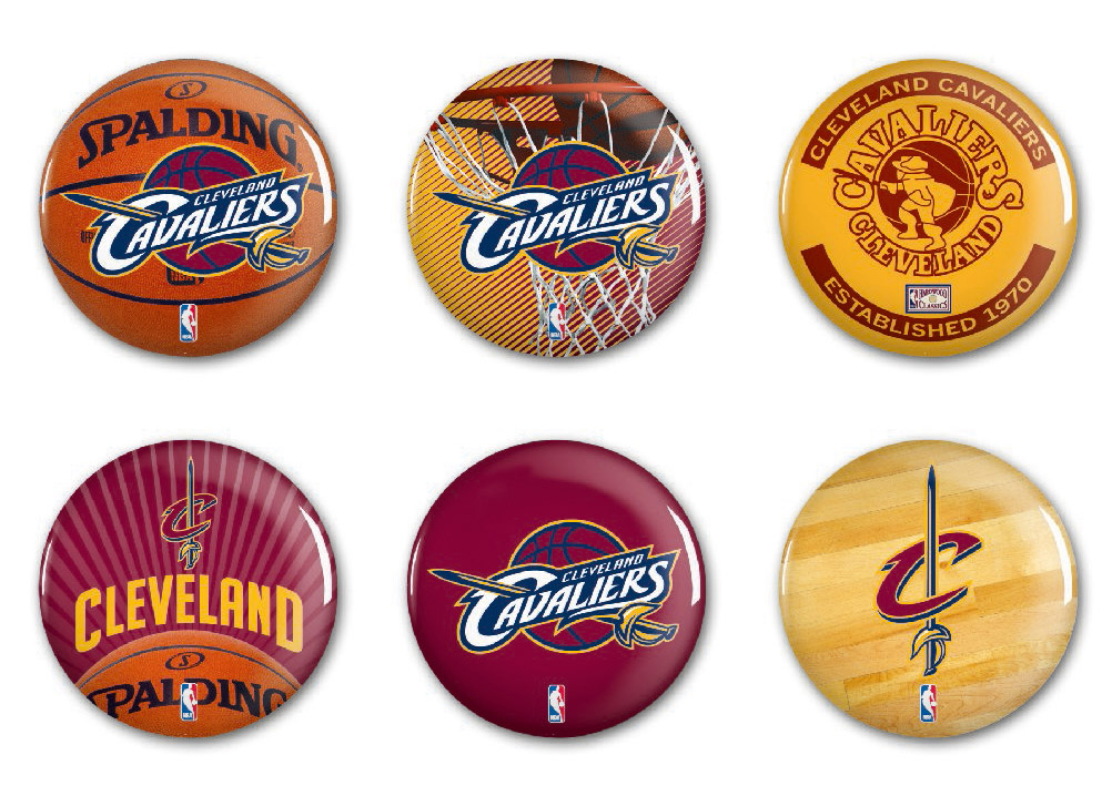 Cleveland Cavaliers Button 6er Pack Basketball Multicolor - Herren / Unisex