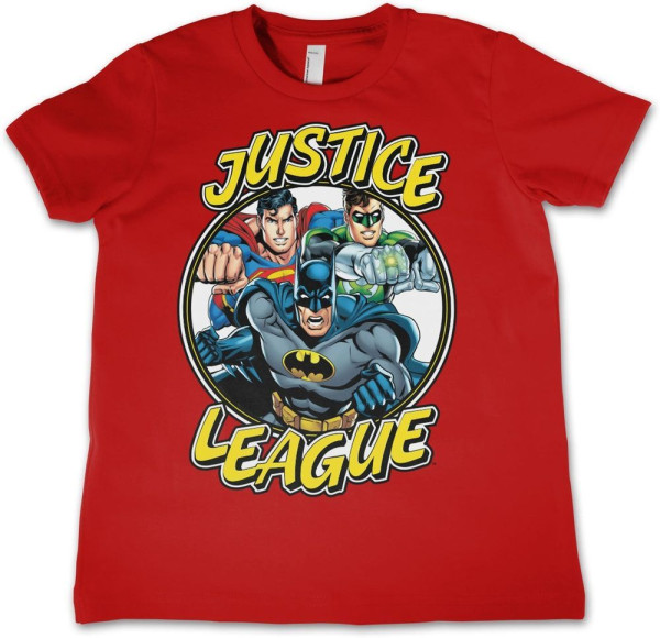 Justice League Team Kids Tee Kinder T-Shirt Red