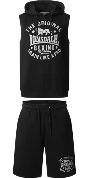 Lonsdale Shotley Ärmelloses Kapuzensweatshirt & Shorts Set Normale Passform 117839