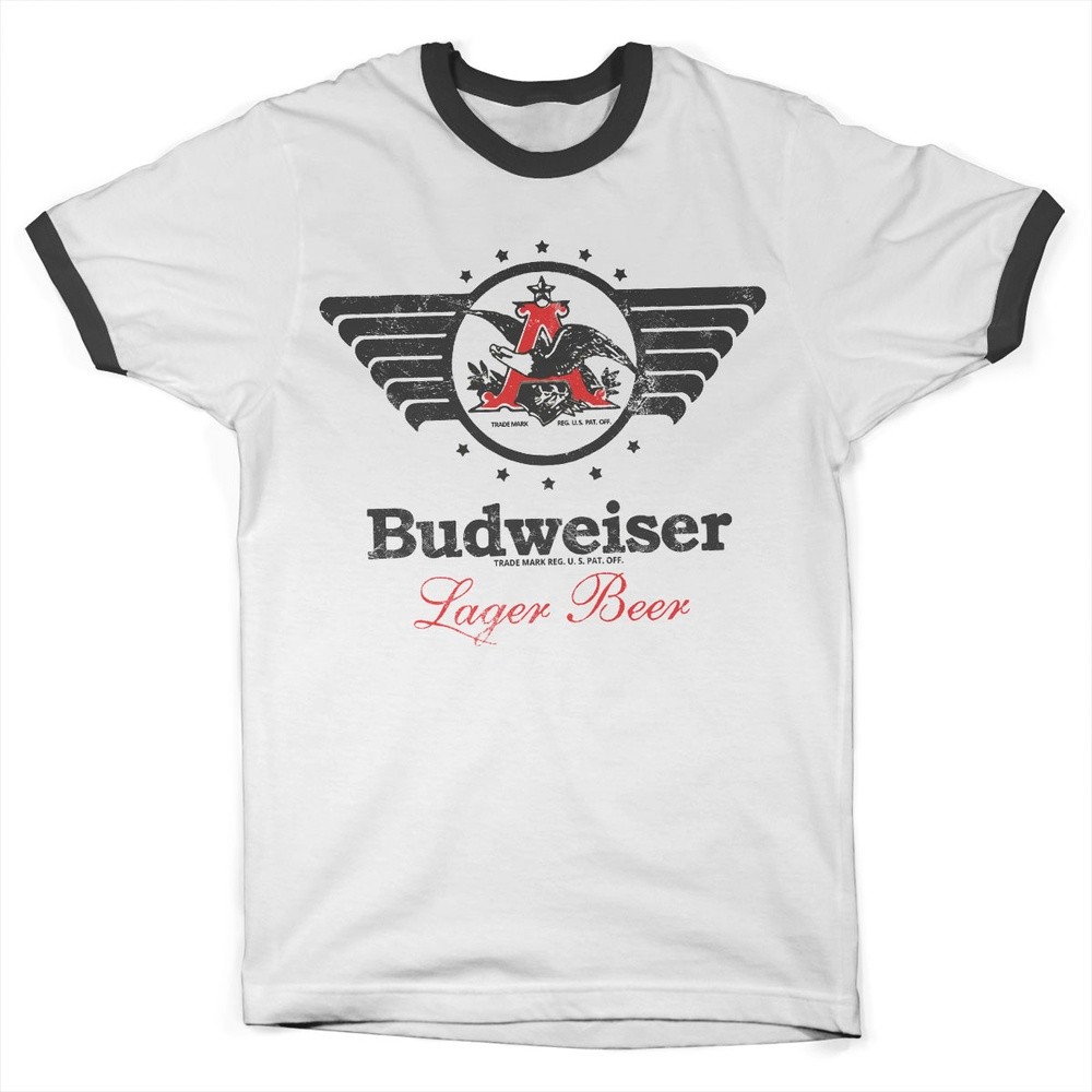 Budweiser Ringer T-Shirt – Classic Logo Tee For Men - View #12
