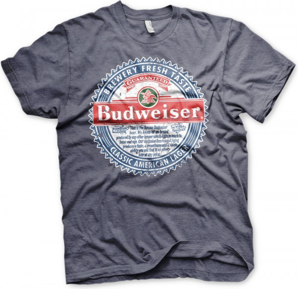 Budweiser American Lager T-Shirt Navy-Heather