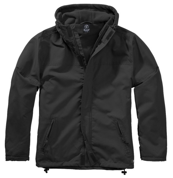 Brandit Jacke Windbreaker Frontzip in Black