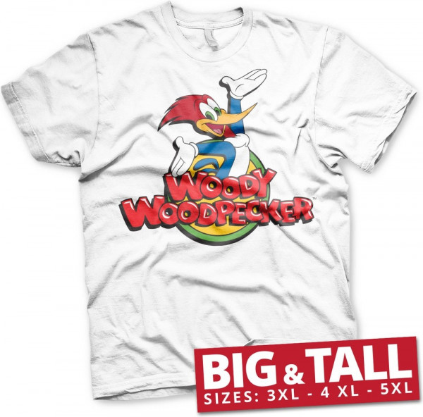 Woody Woodpecker Classic Logo Big & Tall T-Shirt White