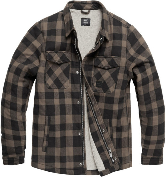 Vintage Industries Holzfällerjacke Craft Heavyweight Sherpa Grey Check