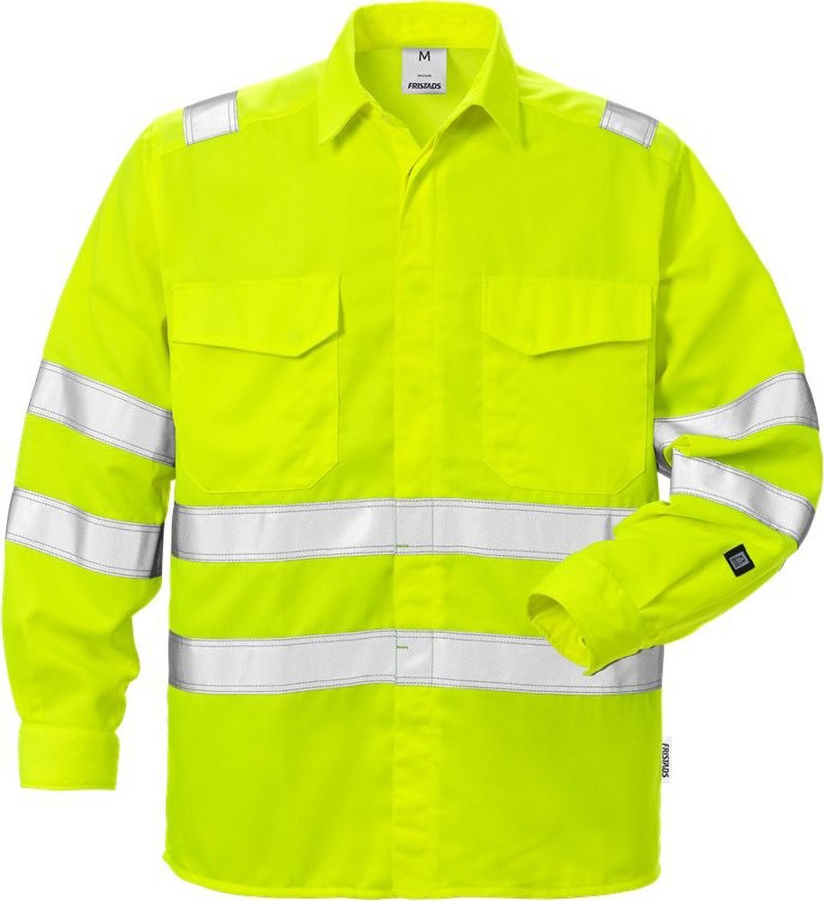 Fristads Warnschutz-Hemd High Vis Shirt Kl. 3 7049 SPD Warnschutz-Gelb - Herren / Unisex