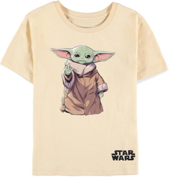 The Mandalorian - The Child Boys Basic Short Sleeved T-shirt Beige