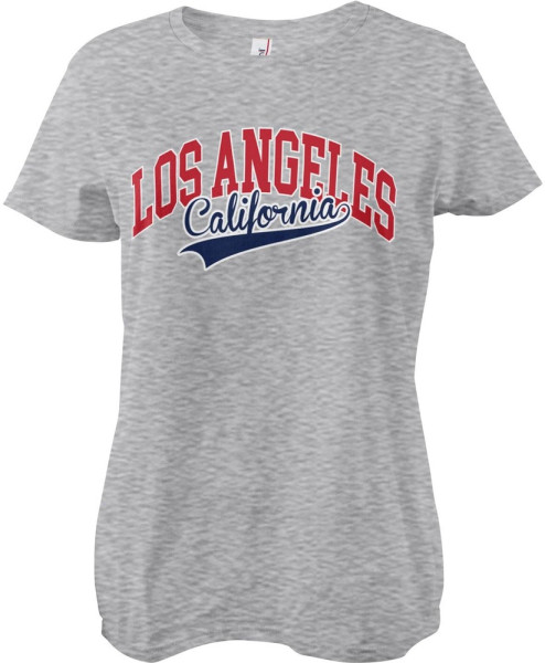 Hybris Los Angeles California Girly Tee Damen T-Shirt Heather-Grey