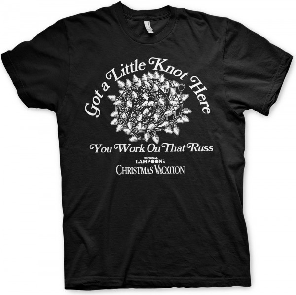 National Lampoon's Christmas Vacation Got a Little Knot Here T-Shirt Black