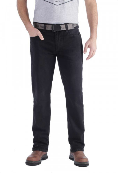 Carhartt Herren Jeans Rugged Flex Relaxed Straight Jean Dusty Black