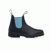 Blundstone Stiefel Boots #2207 Black Leather with Teal Elastic (500 Series)