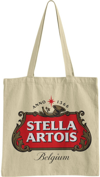 Stella Artois Belgium Logo Tote Bag Tragetasche Khaki