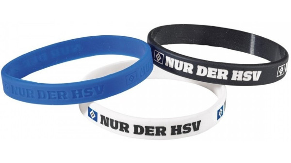 Hamburger SV HSV Silikon-Armbänder 3er-Set Fussball