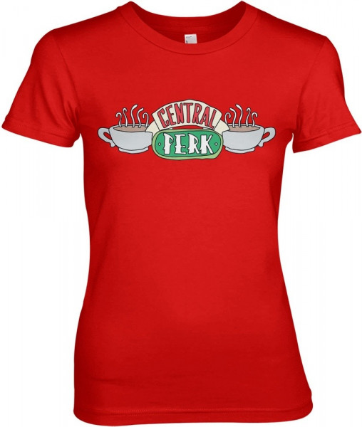 Friends Central Perk Girly Tee Damen T-Shirt Red