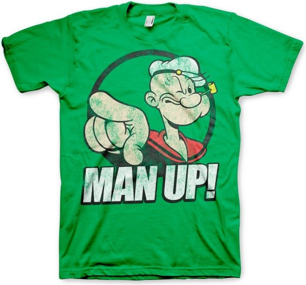 Popeye Man Up! T-Shirt Green