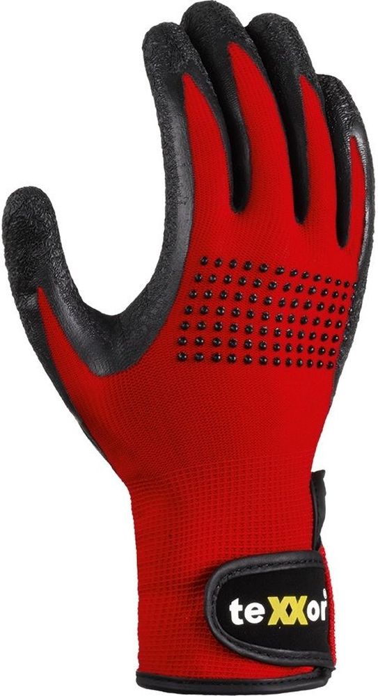 teXXor Nylon-Montagehandschuhe Latex Beschichtet (12 Stück) 2426 - Herren / Unisex