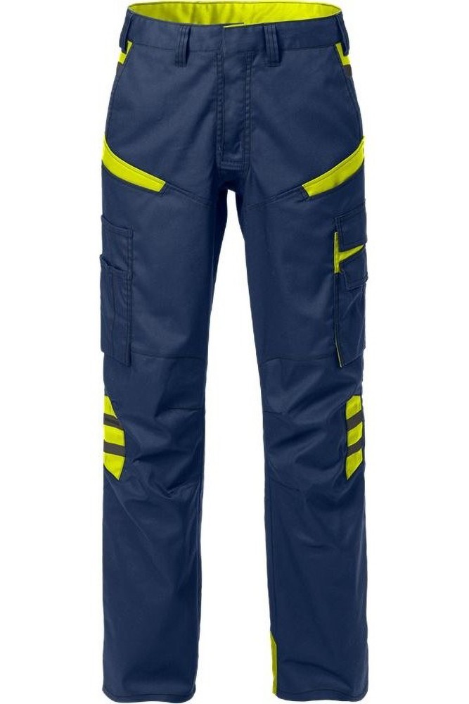 Fristads Industrie-Stretch-Hose Damenhose 2554 STFP Marine/Warnschutz-Gelb - Damen