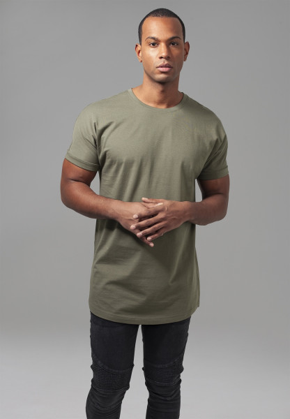 Urban Classics T-Shirt Long Shaped Turnup Tee Olive
