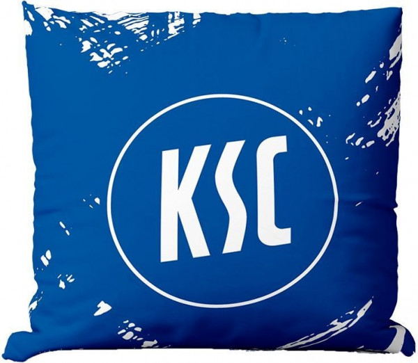 Karlsruher SC Kissen Logo Fußball Blau/Weiß