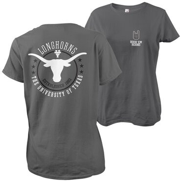 University of Texas Hook 'Em Horns Girly Tee Damen T-Shirt Darkgrey