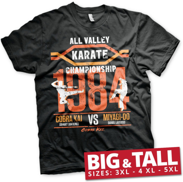 Cobra Kai All Valley Karate Championship Big & Tall T-Shirt Black