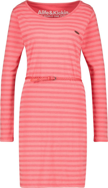 Alife & Kickin Damen Blusenkleid EllinAK Z Longsleeve Dress Coral