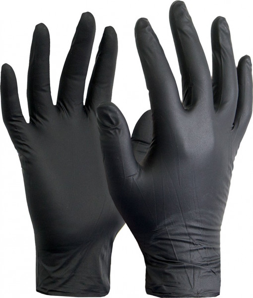 Hyper Handschuh Nitrile Gloves Black (50er Pack)