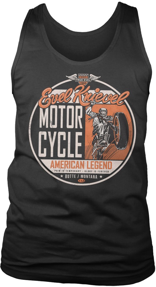 Evel Knievel American Legend Tank Top Schwarz - Herren / Unisex