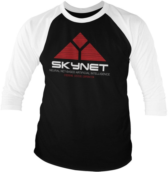 The Terminator - Skynet Baseball 3/4 Sleeve Tee Longsleeves White/Black