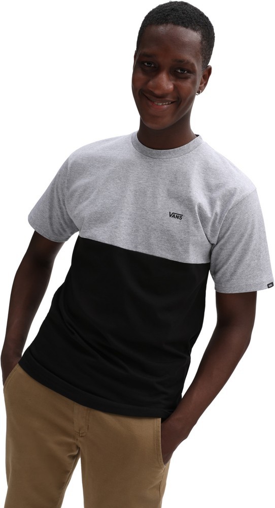 Vans Herren T-Shirt Colorblock Tee Athletic Heather-Schwarz - Herren / Unisex