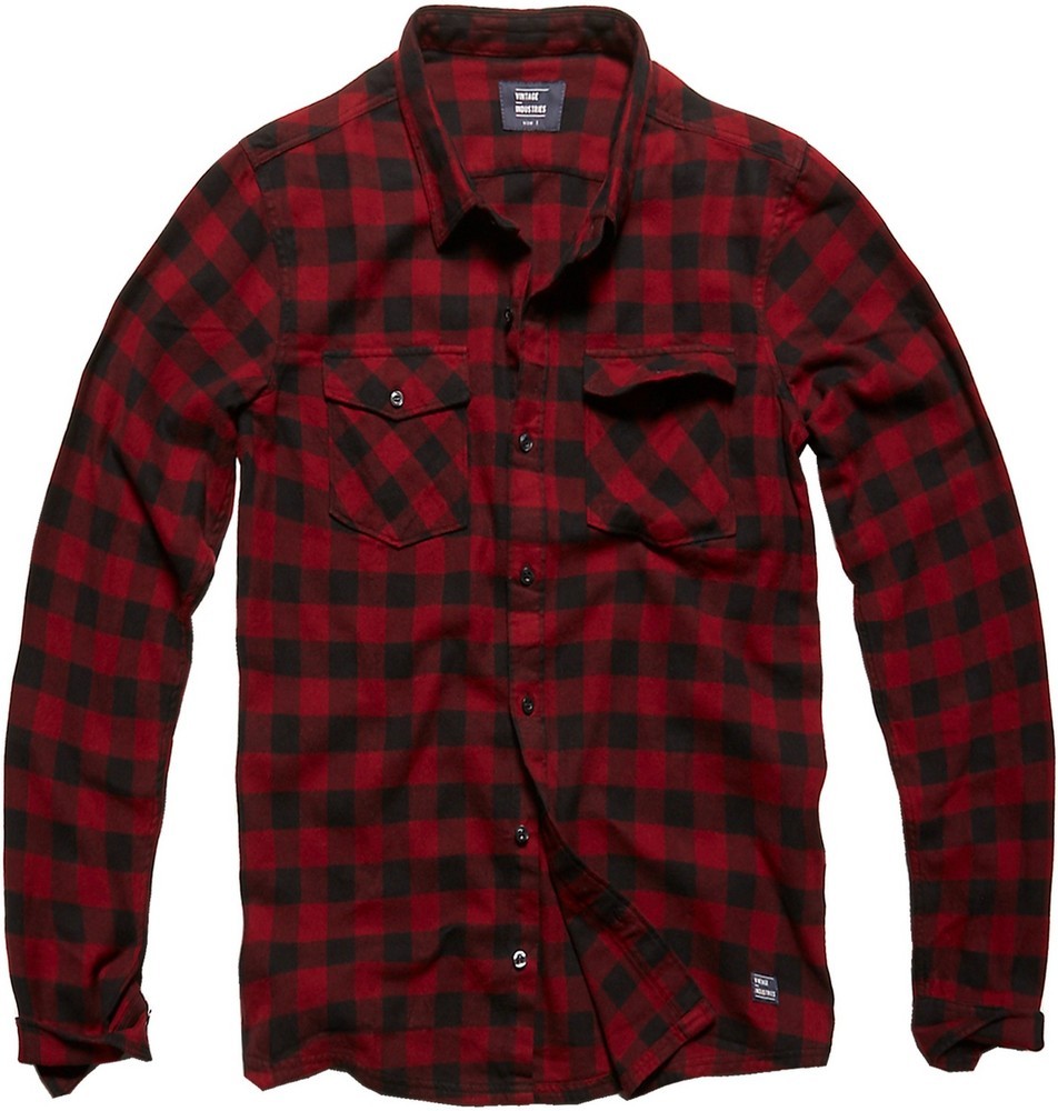Vintage Industries Karo-Hemd Harley Shirt Rot Check - Harley - Herren / Unisex