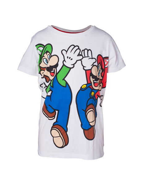 Super Mario Mario & Luigi Boy's T-shirt White