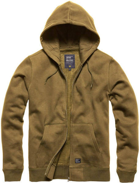 Vintage Industries Sweatjacke Redstone Hooded Sweatshirt Taupe