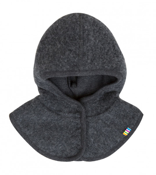 Joha Kids Baby Scarf Cap buttonable, Balaclava, 100% Merino-Wolle Coke Melange