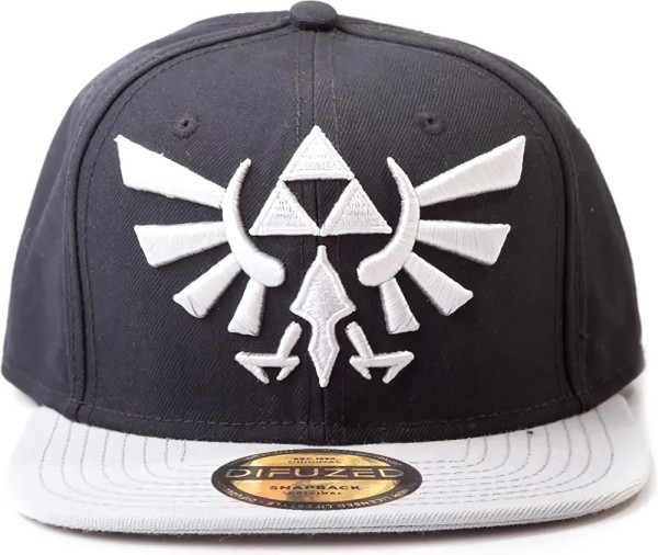 Zelda - Twilight Princess - Cap with Grey Triforce Logo Black