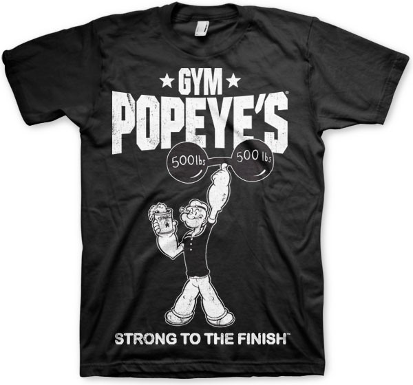 Popeye's Gym T-Shirt Black