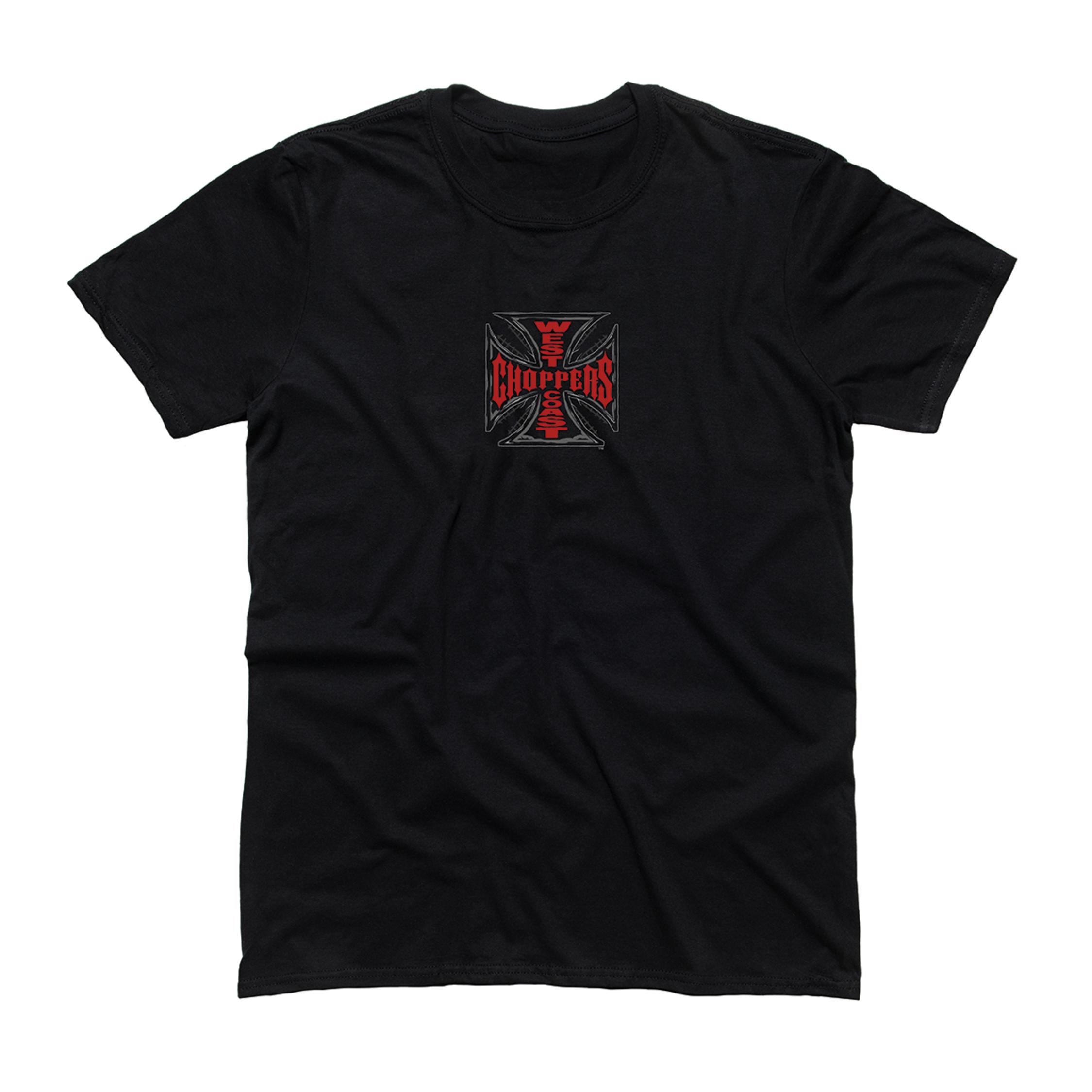 WCC West Coast Choppers T-Shirt Cross Solid Black | T-Shirts