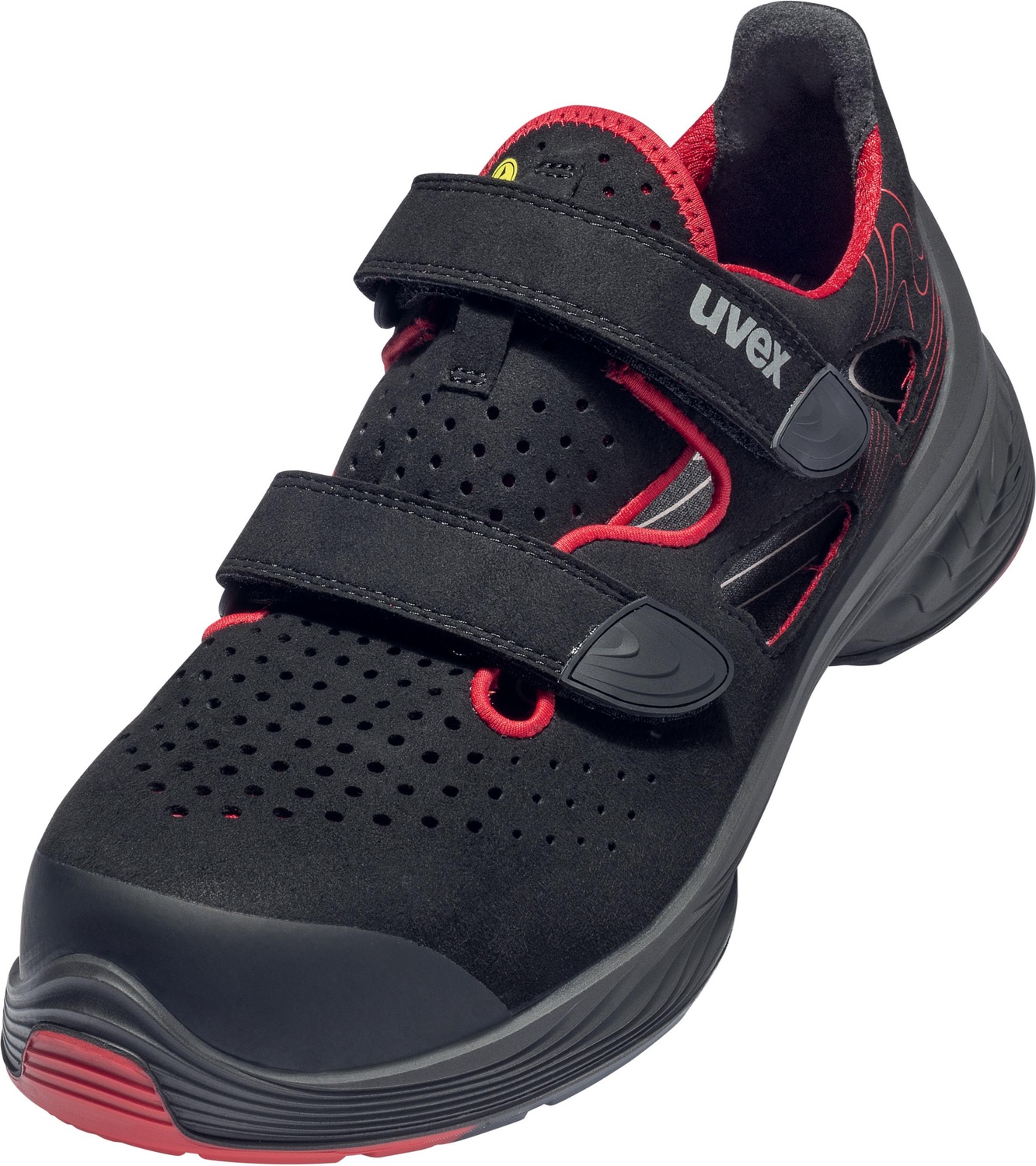 Uvex 1 G2 Sandalen S1P 68362 Schwarz, Rot (68362) - Herren / Unisex