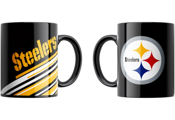 Pittsburgh Steelers Tasse „Stripes“ 330ml American Football NFL Schwarz