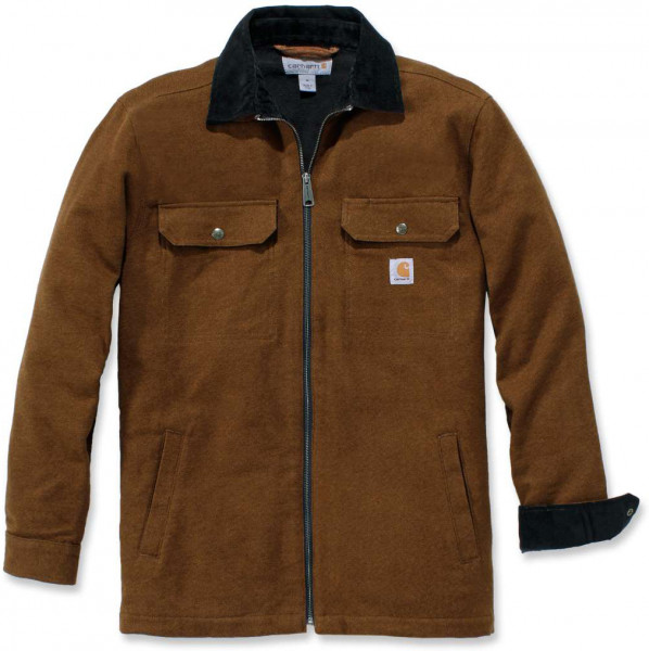 Carhartt Herren Hemdjacke Pawnee Zip Shirt Jac Oiled Walnut