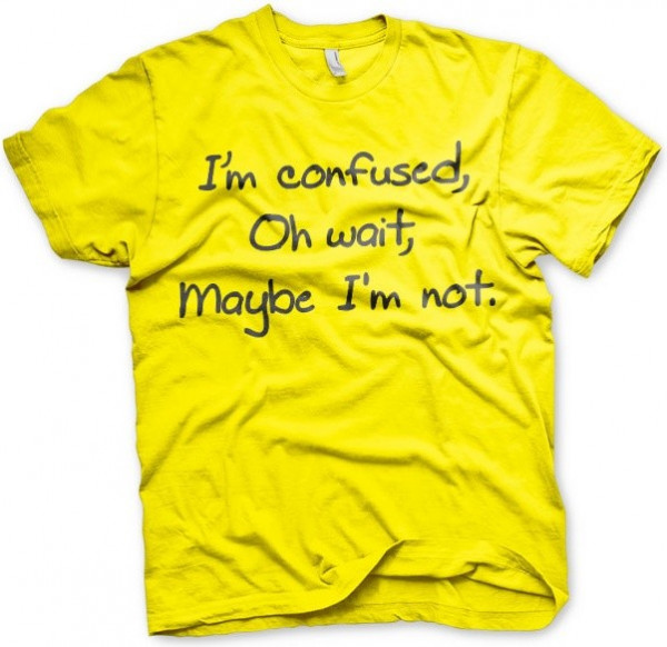 Hybris I'm Confused T-Shirt Yellow