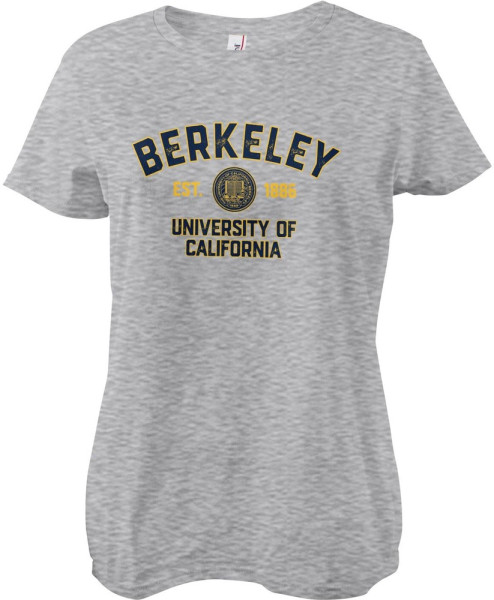 Berkeley University of California Est 1886 Girly Tee Damen T-Shirt Heather-Grey