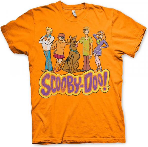 Team Scooby Doo Distressed T-Shirt Orange