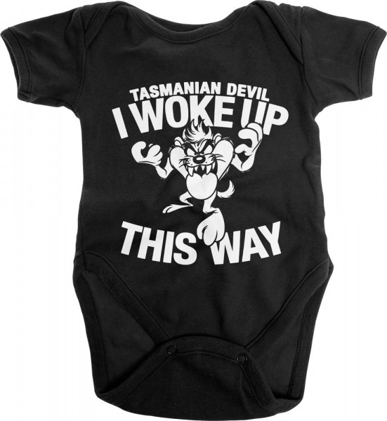 Looney Tunes Tasmanian Devil I Woke Up This Way Baby Body Kinder Black