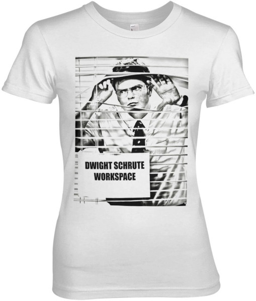 The Office Dwight Schrute Workspace Girly Tee Damen T-Shirt White